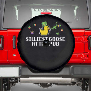 Funny St Patricks Day Spare Tire Cover Silliest Goose At The Pub Funny St. Patricks Day TS02 Black Print Your Wear
