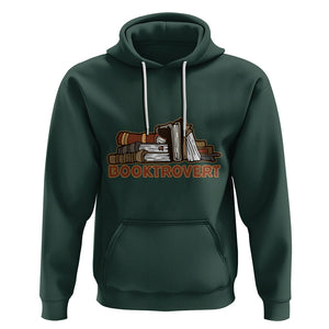 Funny Book Lover Hoodie Booktrovert Definition Books Reader Reading TS02 Dark Forest Green Printyourwear