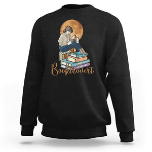 Funny Book Lover Sweatshirt Booktrovert Girl Books Reader Reading TS02 Black Printyourwear