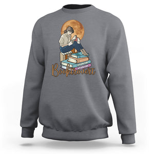 Funny Book Lover Sweatshirt Booktrovert Girl Books Reader Reading TS02 Charcoal Printyourwear