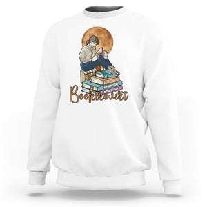 Funny Book Lover Sweatshirt Booktrovert Girl Books Reader Reading TS02 White Printyourwear
