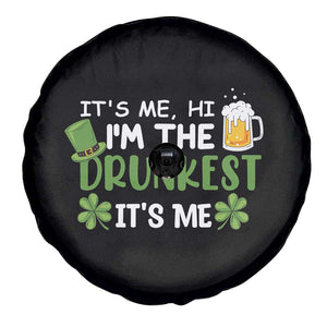 Funny St Patricks Day Drinking Spare Tire Cover It's Me Hi I'm The Drunkest Beers Lovers TS02 Print Your Wear