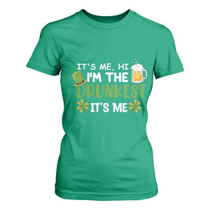 Funny St Patricks Day Drinking T Shirt For Women It's Me Hi I'm The Drunkest Beers Lovers TS02 Irish Green Print Your Wear