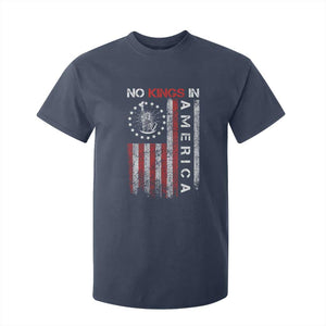 No Kings In America T Shirt For Kid Retro Freedom American Betsy Ross Flag TS02 Navy Print Your Wear