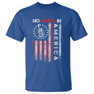 No Kings In America T Shirt Retro Freedom American Betsy Ross Flag TS02 Royal Blue Print Your Wear