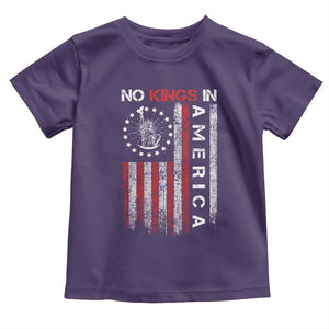 No Kings In America Toddler T Shirt Retro Freedom American Betsy Ross Flag TS02 Purple Print Your Wear