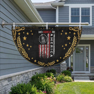 No Kings In America Patriotic Fan Flag Retro Freedom American Betsy Ross Flag