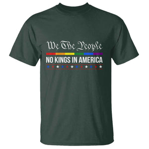 No Kings In America T Shirt We The People TS02 Dark Forest Green Print Your Wear