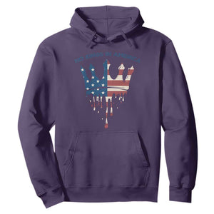 No Kings In America Hoodie Dripping Crown TS02 Purple Print Your Wear