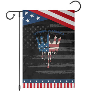 No Kings In America Garden Flag Dripping Crown TS02 Distressed Black Blue Print Your Wear