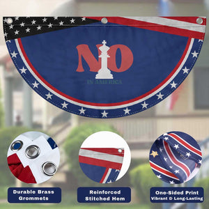 No Kings In America White King in Chess Patriotic Fan Flag
