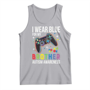 Autism Awareness Gamer Tank Top I Wear Blue for My Brother Video Game Family Support TS02 Athletic Heather Print Your Wear