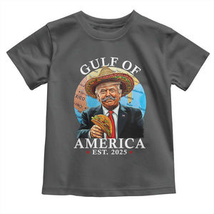Funny Trump Gulf Of USA Toddler T Shirt Mexico Sombrebro Tacos US 2025 TS02 Dark Heather Print Your Wear
