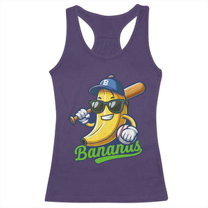 Cute Banana Graphics Racerback Tank Top Funny Sports Baseball Lover TS02 Purple Print Your Wear