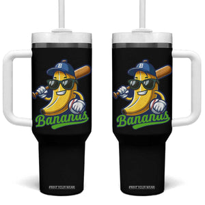 Cute Banana Graphics Tumbler With Handle Funny Sports Baseball Lover TS02 One Size: 40 oz Black Print Your Wear