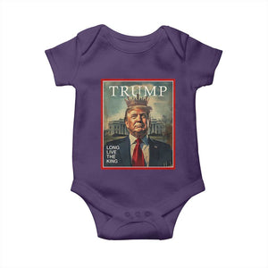 Trump 2025 Baby Onesie Long Live The King Patriotic Graphic TS02 Purple Print Your Wear
