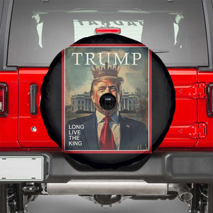 Trump 2025 Spare Tire Cover Long Live The King Patriotic Graphic TS02 Black Print Your Wear