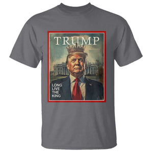 Trump 2025 T Shirt Long Live The King Patriotic Graphic TS02 Charcoal Print Your Wear