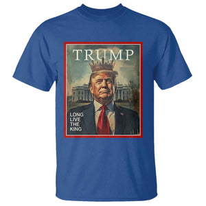 Trump 2025 T Shirt Long Live The King Patriotic Graphic TS02 Royal Blue Print Your Wear