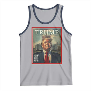 Trump 2025 Tank Top Long Live The King Patriotic Graphic TS02 Athletic Heather Navy Print Your Wear