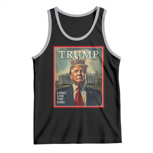 Trump 2025 Tank Top Long Live The King Patriotic Graphic TS02 Black Athletic Heather Print Your Wear