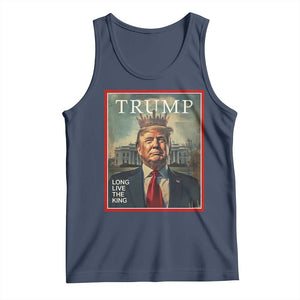 Trump 2025 Tank Top Long Live The King Patriotic Graphic TS02 Navy Print Your Wear