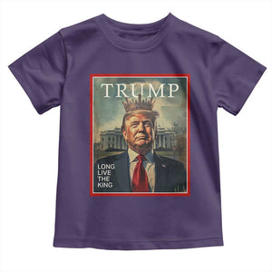 Trump 2025 Toddler T Shirt Long Live The King Patriotic Graphic TS02 Purple Print Your Wear
