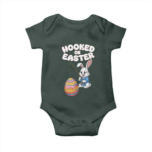 Cute Bunny Fishing Baby Onesie Hooked for Easter Eggs Funny Holiday TS02 Print Your Wear