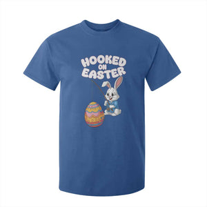 Cute Bunny Fishing T Shirt For Kid Hooked for Easter Eggs Funny Holiday TS02 Royal Blue Print Your Wear