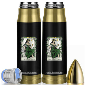 The Sassy Lass Tarot Card Bullet Tumbler Funny St Patrick's Day TS02 Black Print Your Wear