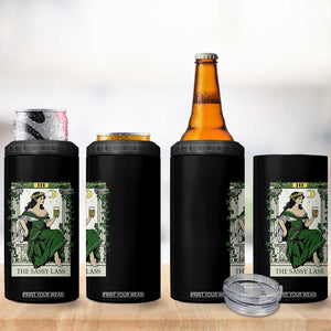 The Sassy Lass Tarot Card 4 in 1 Can Cooler Tumbler Funny St Patrick's Day TS02 Print Your Wear