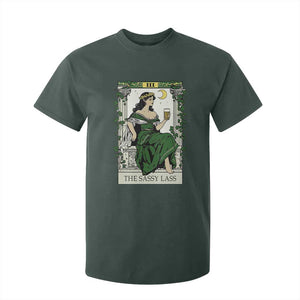 The Sassy Lass Tarot Card T Shirt For Kid Funny St Patrick's Day TS02 Dark Forest Green Print Your Wear