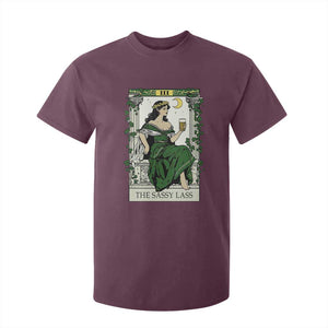 The Sassy Lass Tarot Card T Shirt For Kid Funny St Patrick's Day TS02 Maroon Print Your Wear