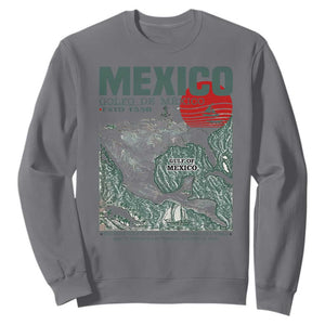 Gulf of Mexico Estd 1550 Sweatshirt Golfo De Mexico Historic Map Retro Graphic TS02 Charcoal Print Your Wear