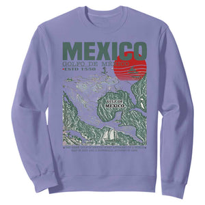 Gulf of Mexico Estd 1550 Sweatshirt Golfo De Mexico Historic Map Retro Graphic TS02 Violet Print Your Wear