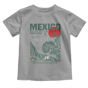 Gulf of Mexico Estd 1550 Toddler T Shirt Golfo De Mexico Historic Map Retro Graphic TS02 Sport Gray Print Your Wear