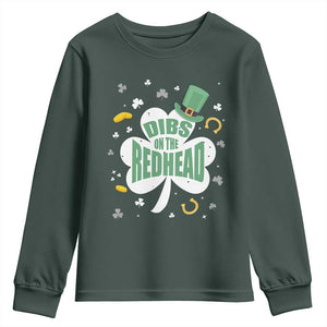 Funny Irish St Patricks Day Youth Sweatshirt Prone To Shenanigans TS02 Dark Forest Green Print Your Wear