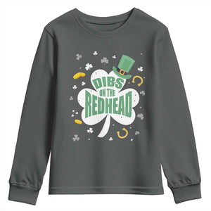 Funny Irish St Patricks Day Youth Sweatshirt Prone To Shenanigans TS02 Dark Heather Print Your Wear