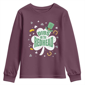 Funny Irish St Patricks Day Youth Sweatshirt Prone To Shenanigans TS02 Maroon Print Your Wear