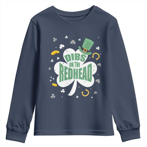 Funny Irish St Patricks Day Youth Sweatshirt Prone To Shenanigans TS02 Navy Print Your Wear