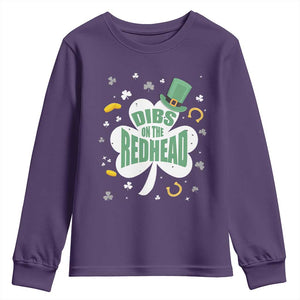 Funny Irish St Patricks Day Youth Sweatshirt Prone To Shenanigans TS02 Purple Print Your Wear