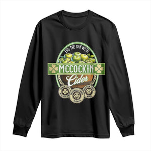 Mccockin Cider Long Sleeve Shirt Funny St Patrick's Day TS02 Black Print Your Wear
