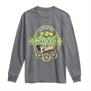 Mccockin Cider Long Sleeve Shirt Funny St Patrick's Day TS02 Charcoal Print Your Wear