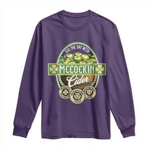Mccockin Cider Long Sleeve Shirt Funny St Patrick's Day TS02 Purple Print Your Wear