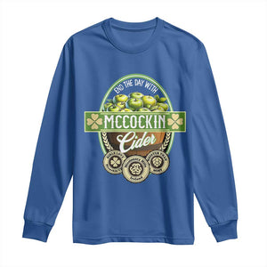 Mccockin Cider Long Sleeve Shirt Funny St Patrick's Day TS02 Royal Blue Print Your Wear