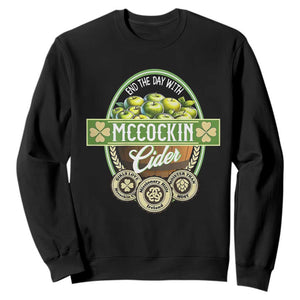 Mccockin Cider Sweatshirt Funny St Patrick's Day TS02 Black Print Your Wear