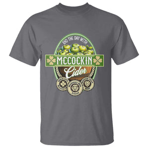 Mccockin Cider T Shirt - Funny St Patrick's Day TS02 Charcoal Print Your Wear