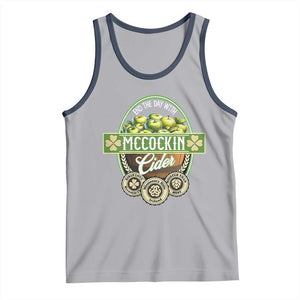 Mccockin Cider Tank Top Funny St Patrick's Day TS02 Athletic Heather Navy Print Your Wear