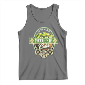 Mccockin Cider Tank Top Funny St Patrick's Day TS02 Black Heather Print Your Wear