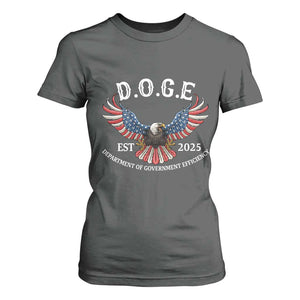 DOGE Department Of Government Efficiency T Shirt For Women Est 2025 American Eagle TS02 Dark Heather Print Your Wear